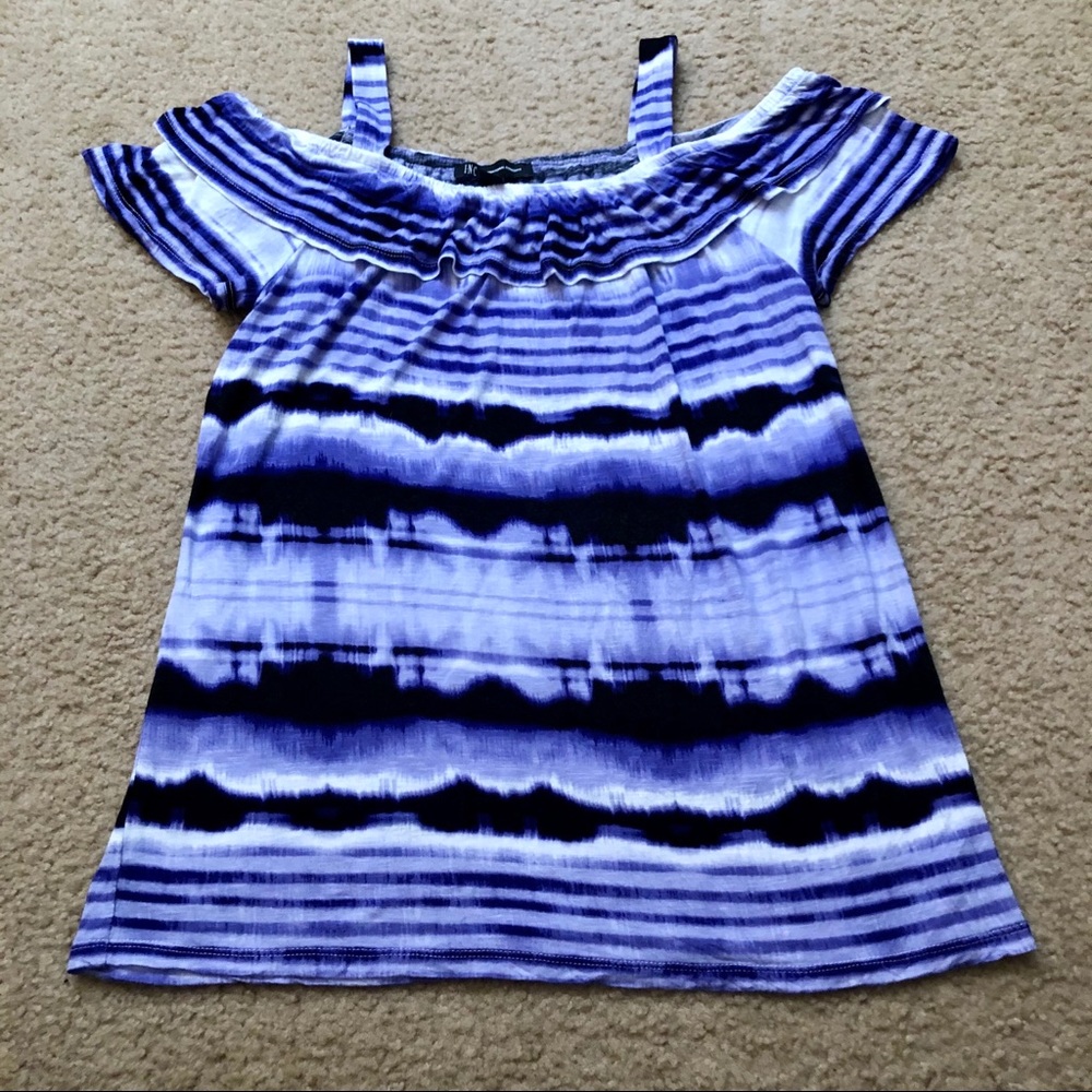 INC Ruffled Cold-Shoulder Top - Picture 3 of 8